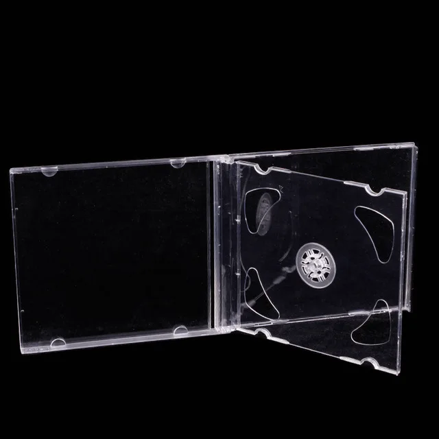 10P100g Black Bottom CD Box Double Disc Black Bottom CD Empty Box Transparent Black Bottom Double-sided CD Box CD Case PP CD Bag