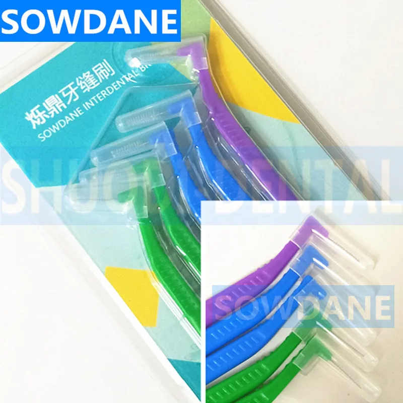 

2 Sets Orthodontic Toothbrush Soft Floss Plastic Interdental Brush L Shaped Toothpick Healthy for Teeth Whitening Oral Care