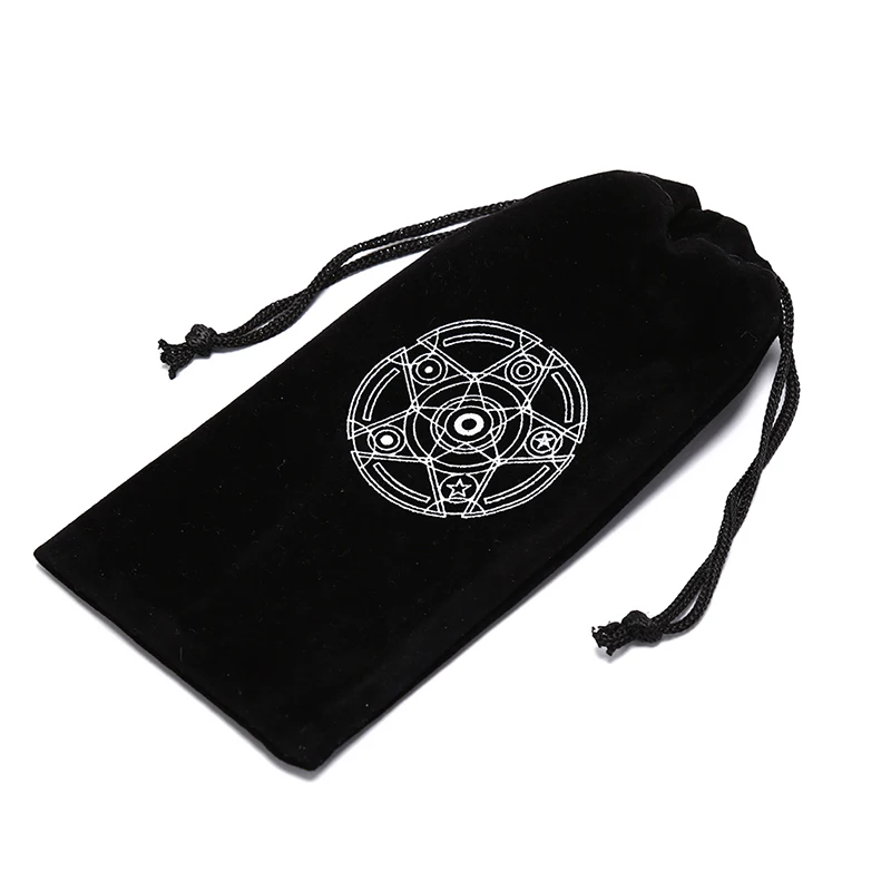 1pc Velvet Pouches Six Awn Star Velvet Tarot Card Storage Bag Mini Tablets Bundle Pockets Cards Drawstring Bags