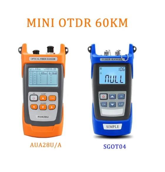 

OTDR 60KM 1550nm Fiber Optic Optical Fiber Reflectometer Built in VFL with FC SC Touch Port Measurable break point distance FTTH