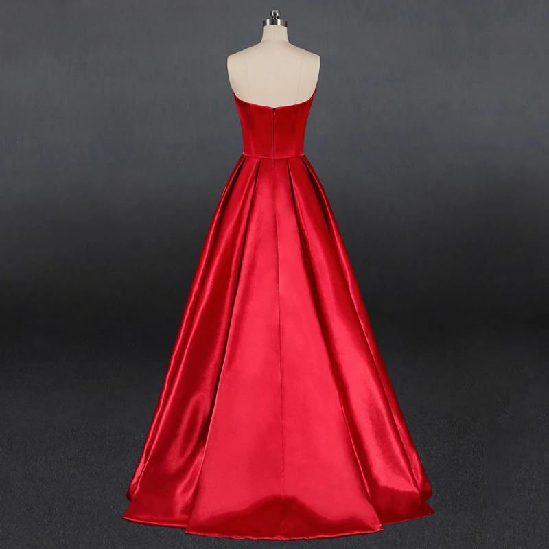 LSDZ47 Wine Red Elegant Slim Sleeveless Bow Evening Dress a- Line Dress Backless Zipper Design Party Dress