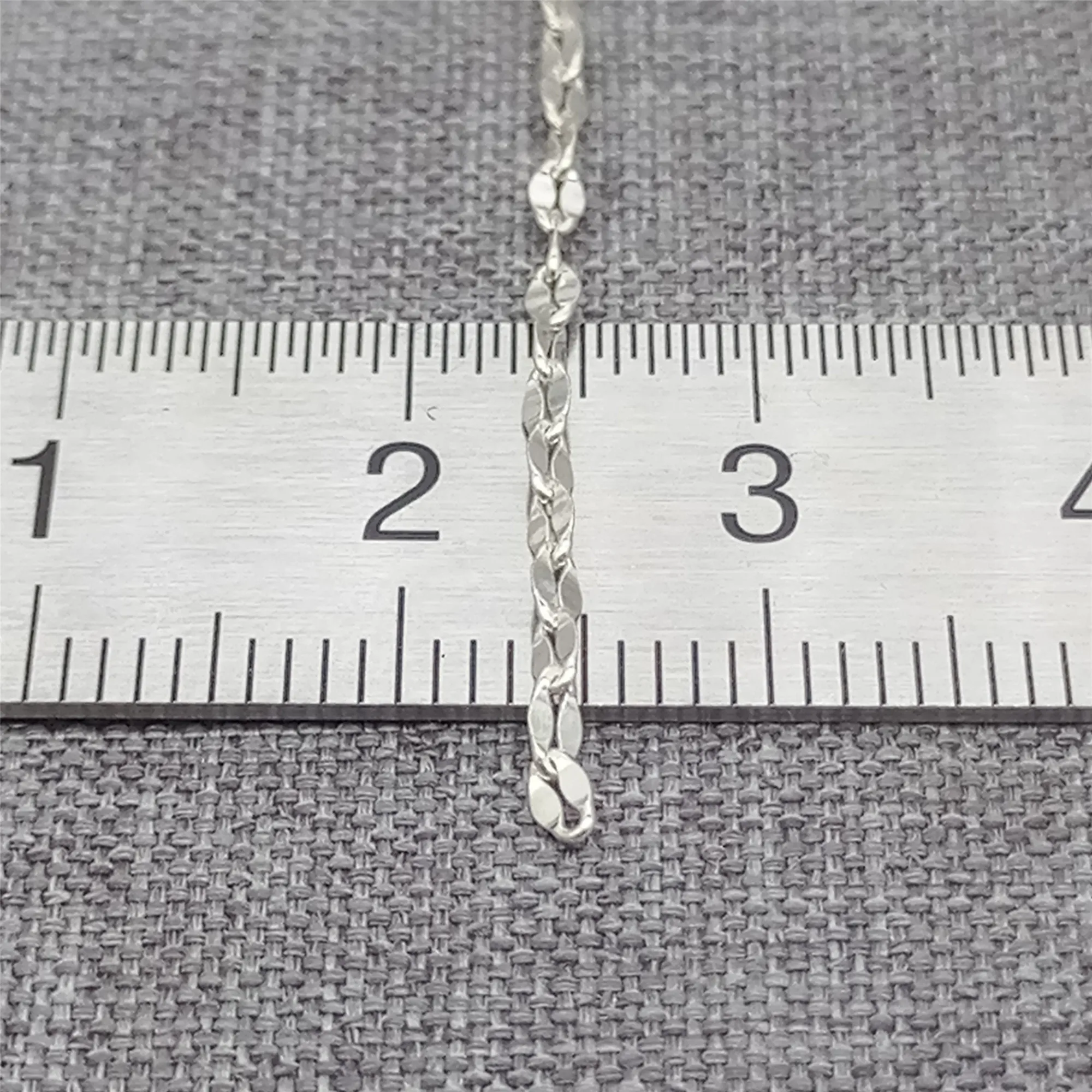 925 Sterling Silver Unfinished Tapped Hammered Style Cable Chain for Necklace