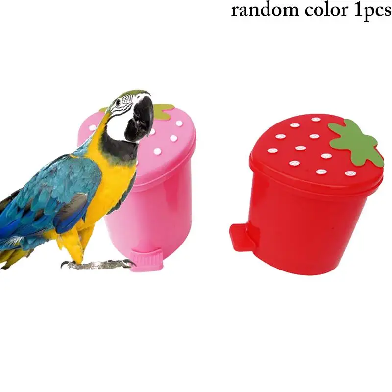 1PC Parrot Trick Training Toy Pet Interactive Toy Small Trash Can Toy Parakeet Educational Toy Bird Accessories Random Color