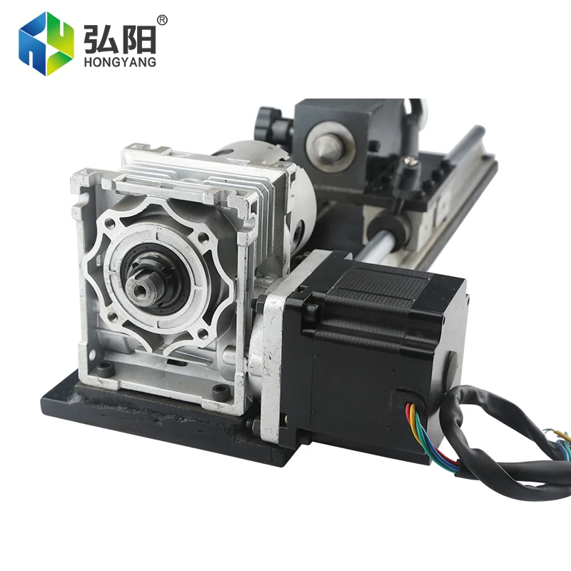 CNC Chế Biến Gỗ Máy 3 Móng Vuốt Trục Xoay 80Mm Chuck Bàn Xoay 4 Trục Con Sâu Giảm Tốc Một-trục CNC Đánh Chỉ Mục Đầu