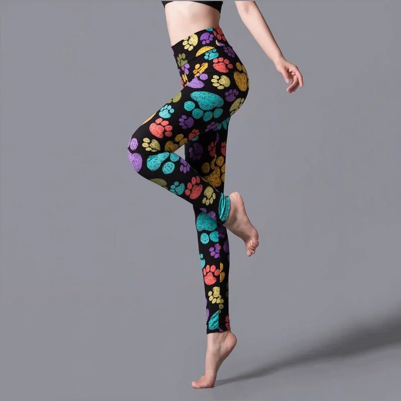 INDJXND 여름 스타일 Legging 탄성 높은 허리 Legging 패션 피트 니스 Legging 바지를 밀어 의류 여성 폴리 에스터 바닥