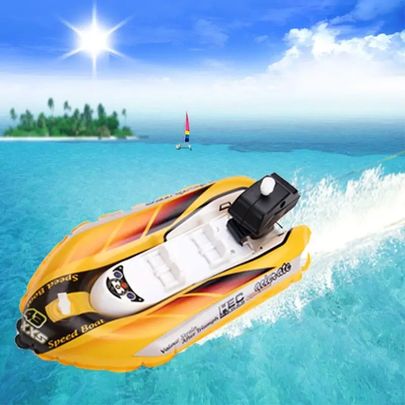 Creative inflatable pull back boat children bath toy bathroom swimming pool chain kayak hovercraft water toys for children