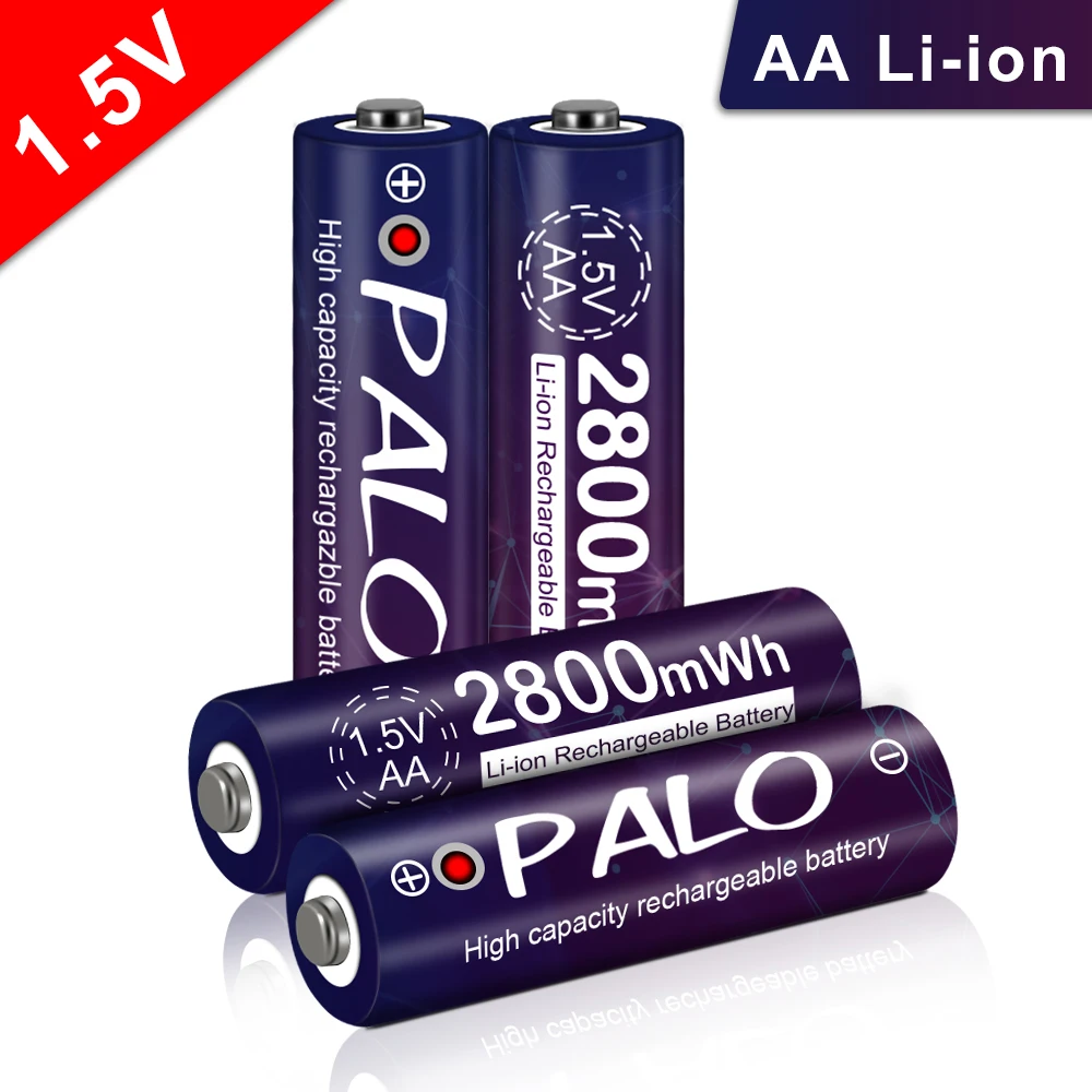 PALO AA 1.5 V akumulator litowo-jonowy ze wskaźnikiem Led 1.5 V bateria litowa do aparatów fotograficznych Mp4 Light