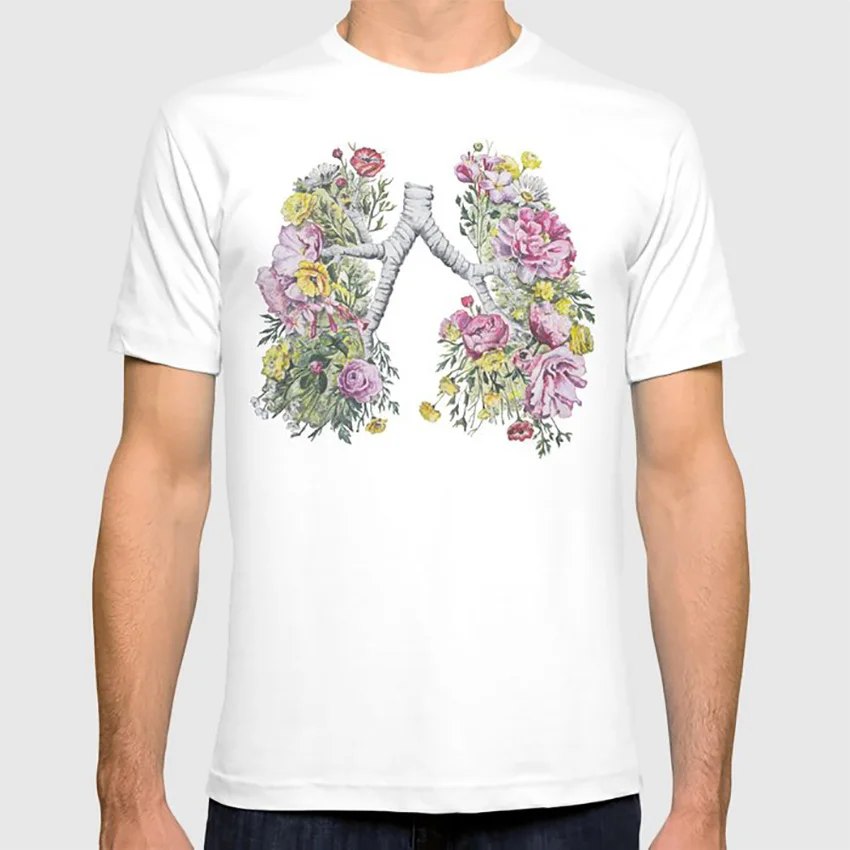 Floral Anatomy Lungs T Shirt Nature Floral Anatomy Floral Anatomy Floralize Breathe Heal Lung Cancer Cystic Fibrosis Organ