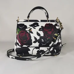 Women's Handbags Women's Shoulder Bags Handbags Leather Women's Messenger Bag Designer Black Rose