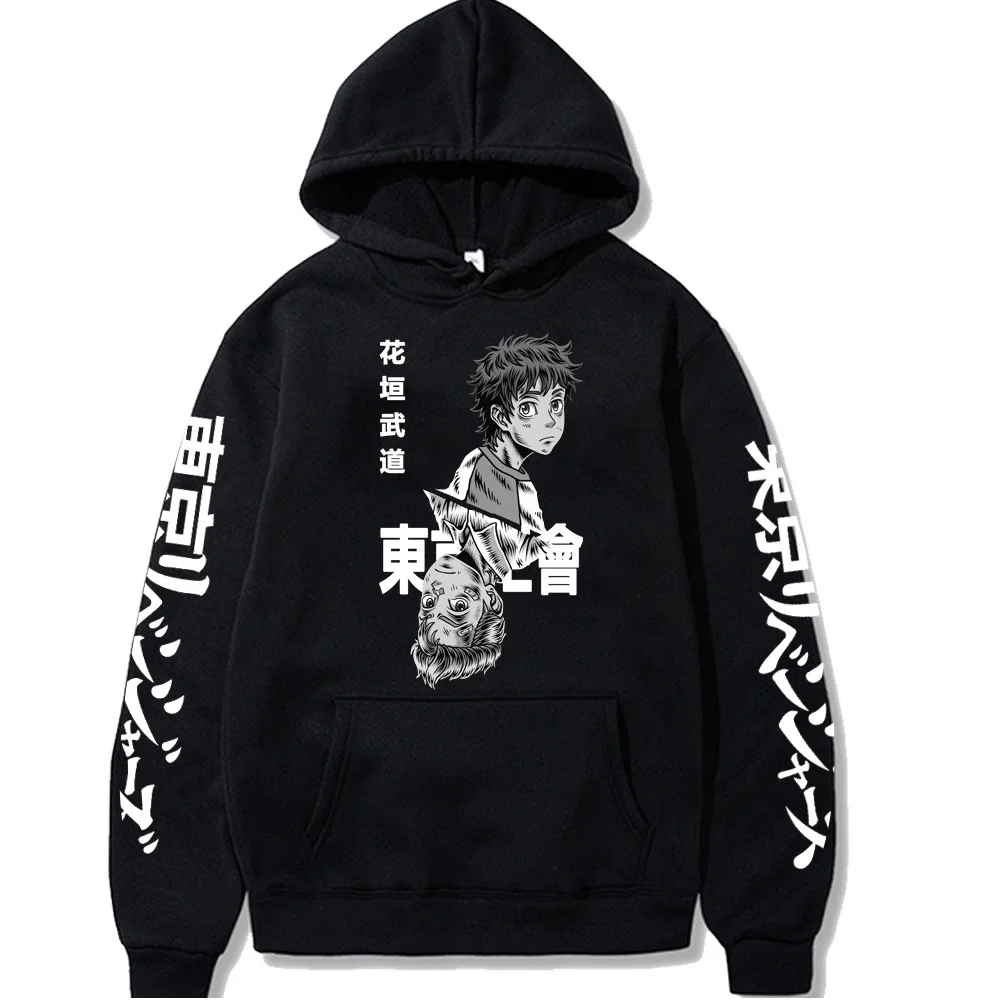 

Tokyo Revengers Hoodies Hanagaki Takemichi Print Loose Casual Pullovers Sweatshirt Solid Streetwear Men Women New Top 2021 Coat