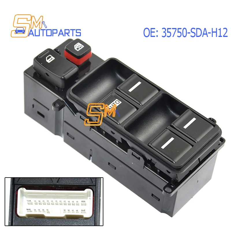 High Quality Electric Power Window Control Switch For Honda Accord 2003-2007 35750-SDA-H12 35750SDAH12