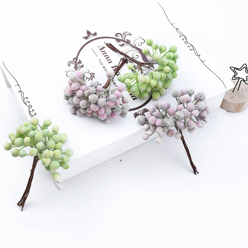 Picture 6: 6PCS Artificial Plants Cheap Vases for Home Decoration Accessories Diy Gifts Box Scrapbooking Wedding Decorative Flowers Wreaths