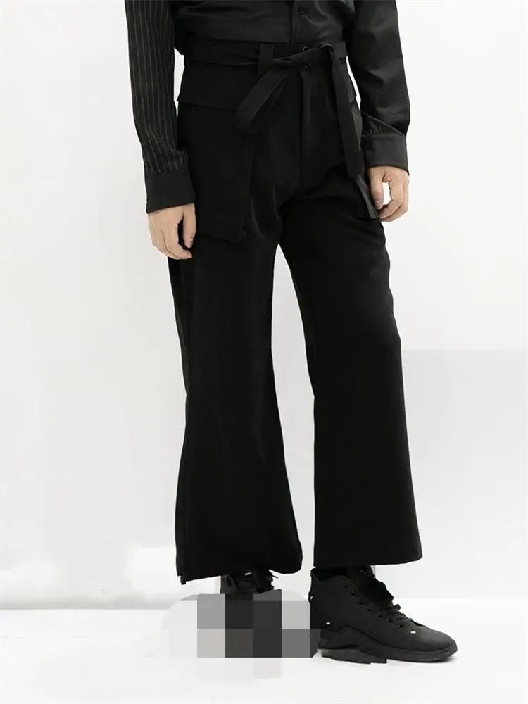 Men's Casual Pants Wide Leg Pants Straight Pants Spring And Autumn New Black Loose Large Size Youth Fashion Flared Pants