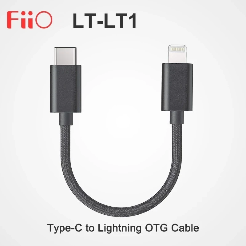 Fiio LT-LT1/ LT-LT2 / LT-LT3 Type-C to Lightning OTG Cable for iOS Connect BTR5 BTR3K Q3 Q5S-TC K9 KA3