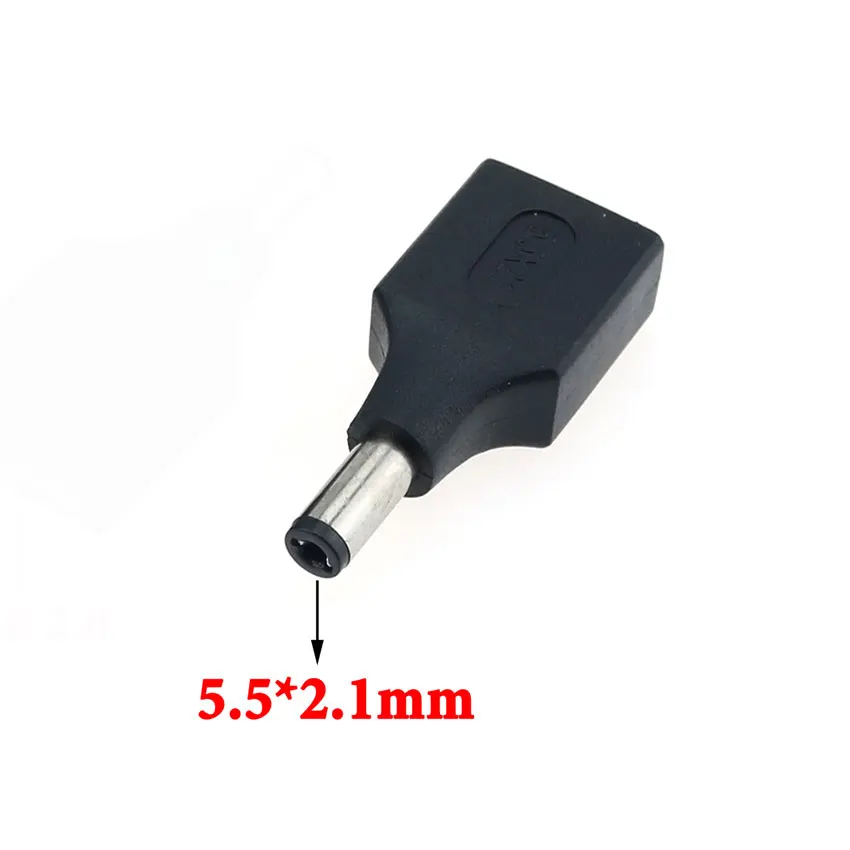 노트북 태블릿 검정색 마이크로 USB 2.0 여성-DC 2.5x0.7 3.5x1.35 4.0x1.7 5.5x2.1 5.5x2.5mm 5V 남성 전원 잭 커넥터 어댑터