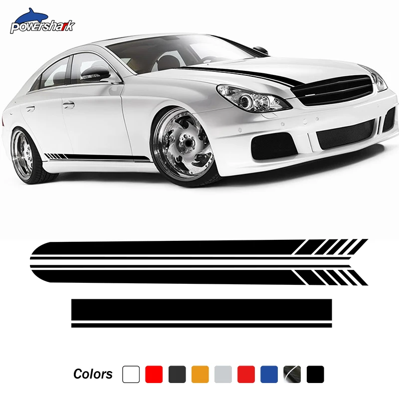 

3 Pcs Door Side Stripe Skirt Sticker Edition 1 Car Hood Decal For Mercedes Benz CLS Class C257 W218 W219 CLS350 CLS63 AMG C219