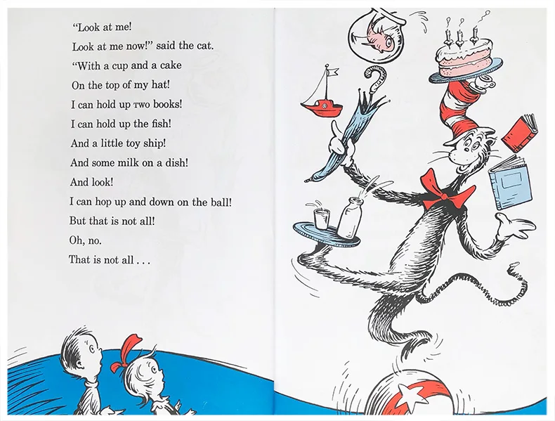 Juego de 5 libros clásicos de Dr. Seuss para niños, divertido e interesante libro de cuentos en inglés, juguetes de aprendizaje para niños de 3 A 11 años