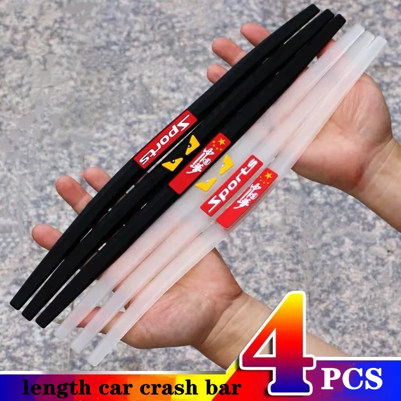 Universal Car Longer thicken 4 pcs Anti-scratch door Anti-collision Strip white black scratch-resistant body protection strip