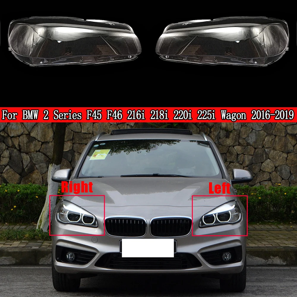 

Headlight Lens For BMW 2 Series F45 F46 216i 218i 220i 225i Wagon 2016~2019 Car Front Headlight Glass headlamp Lampshade Caps