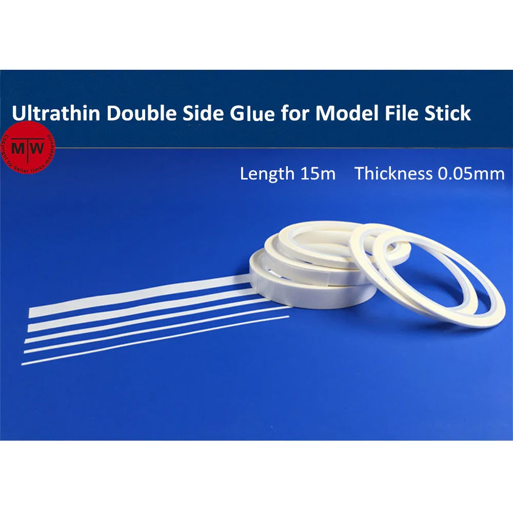 

GALAXY Tools 0.05mm Double Side Glue for Model Hobby File Stick Polisher 2mm/3mm/5mm/10mm/15mm/21mm