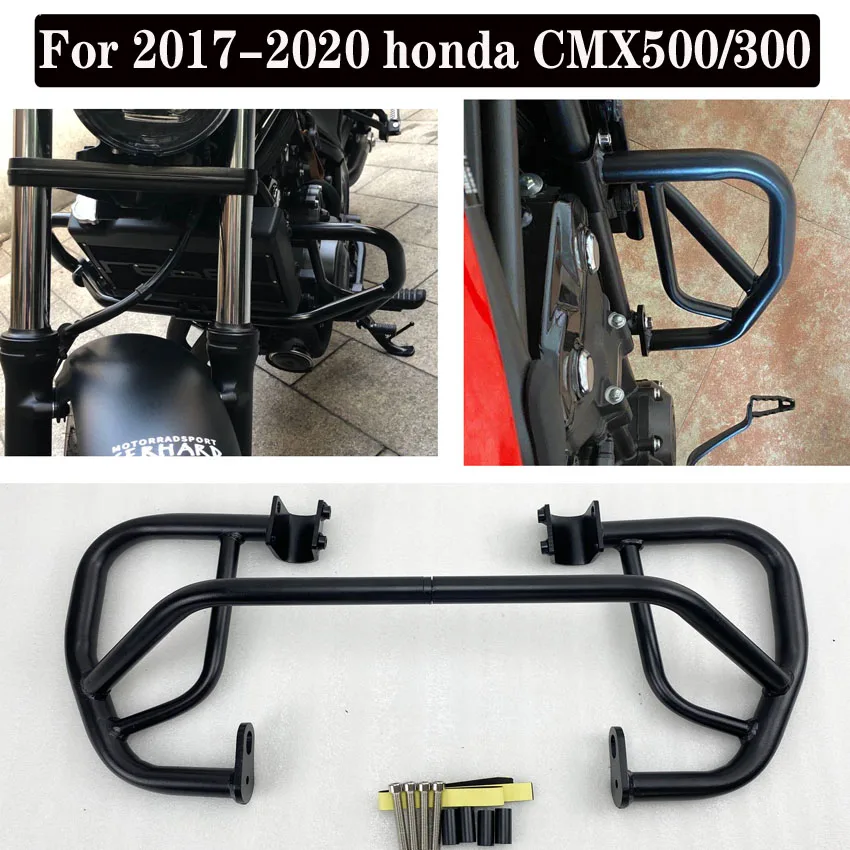 

Engine Guard Crash Bar Bumper Frame Protection For Honda Rebel 500 300 CMX 300 500 CMX300 CMX500 Rebel 2017 2018 2019 2020