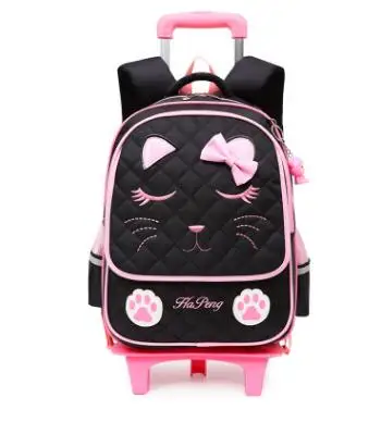 School Trolley backpack bag for girls student School Rolling Bags wheeled Backpacks for Girls School Bag On wheels for Children