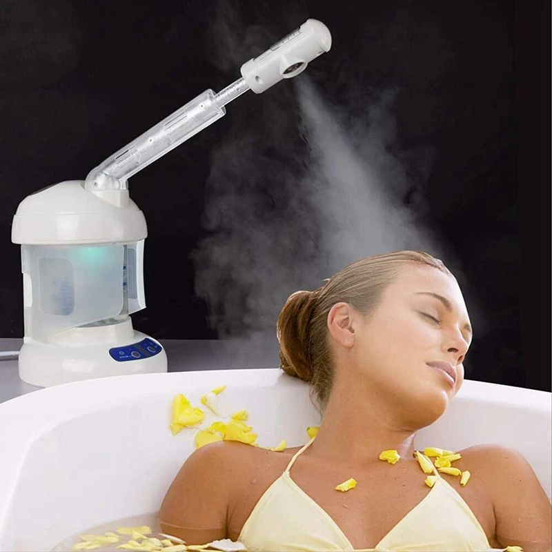 Przenośny parowy ozon Vaporizador sauna do twarzy pielęgnacja twarzy skóra relaks nawilżający piękno aromat ziołowy parowanie twarzy Spa urządzenie