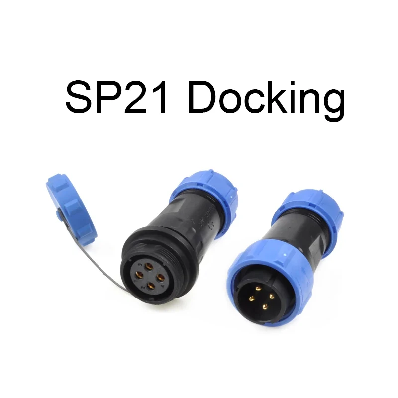 SP21Waterproof IP68 Connector 2/3/4/5/6/7/8/9/10/12 pin Docking In-line Cable Socket SP2110 Male Plug Aviation Connectors