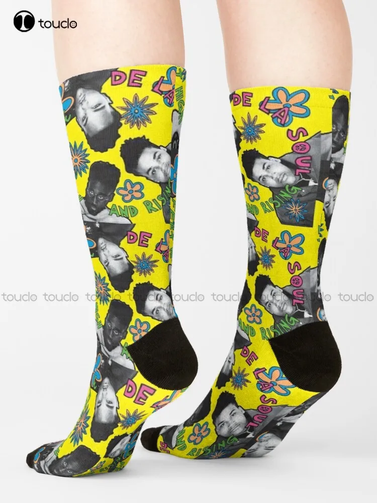 De La Soul 3 Feet High And Rising Album Cover  Socks Slipper Socks For Men Personalized Custom Unisex Adult Teen Youth Socks