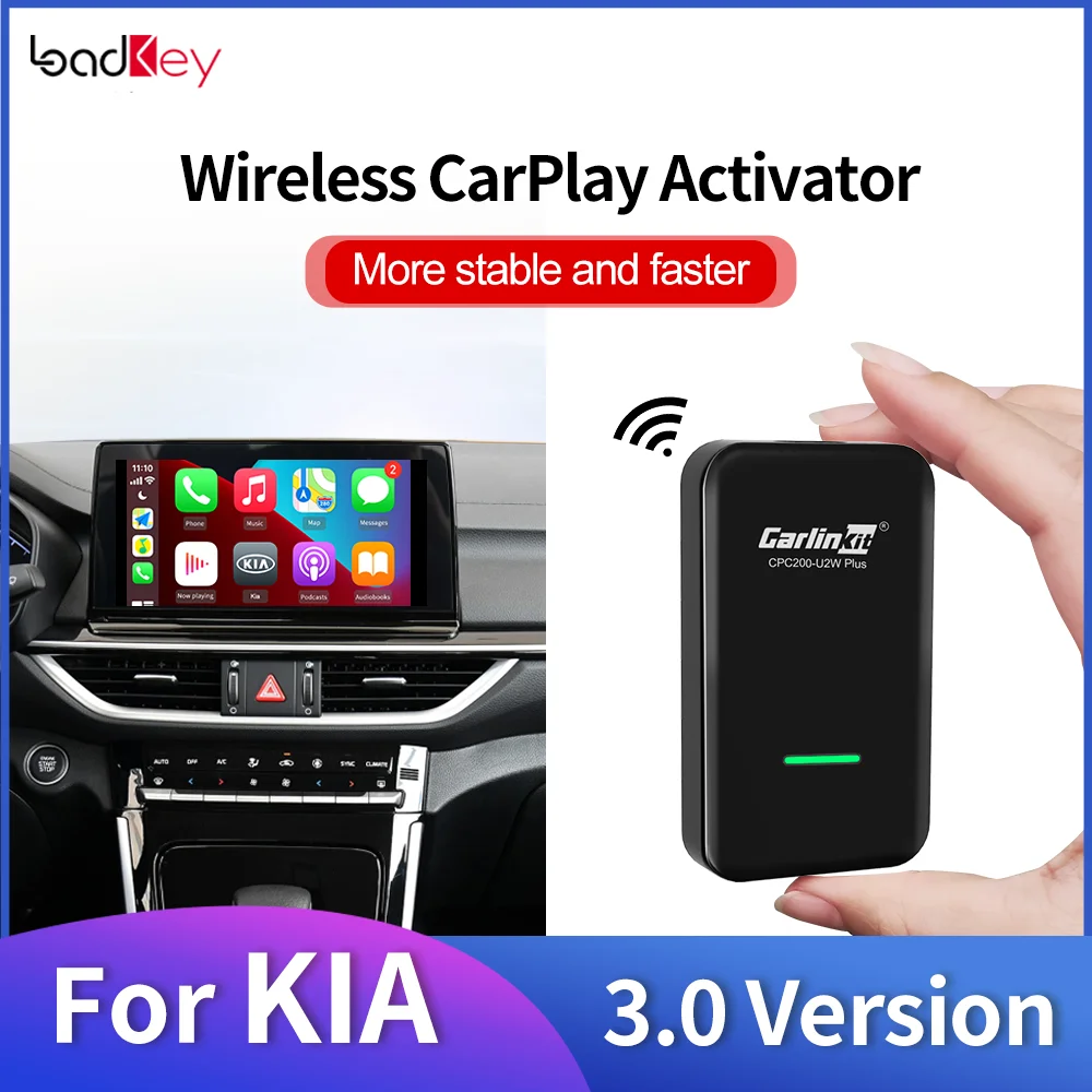 Loadkey & Carlinkit 3.0 for CarPlay Wireless For Kia Ceed Rio 3 4 Sportage Sorento Stinger Stonic Optima Telluride Picanto