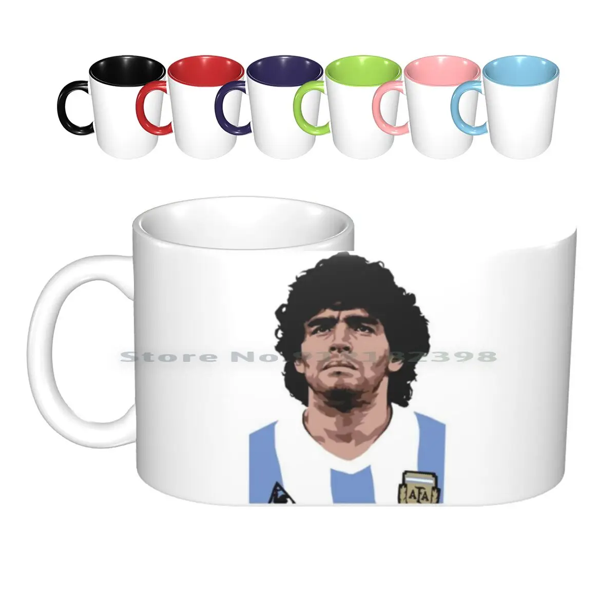 Maradona-Best Soccer Player Ceramic Mugs Coffee Cups Milk Tea Mug Soccer Team Player Calcio Football Argentina Naples Napoli