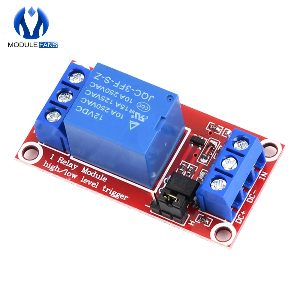 Een 1 Kanaals 12V Relais Module Board Shield Met Optocoupler Ondersteuning Hoge En Lage Niveau Trekker Voeding Module voor Arduino