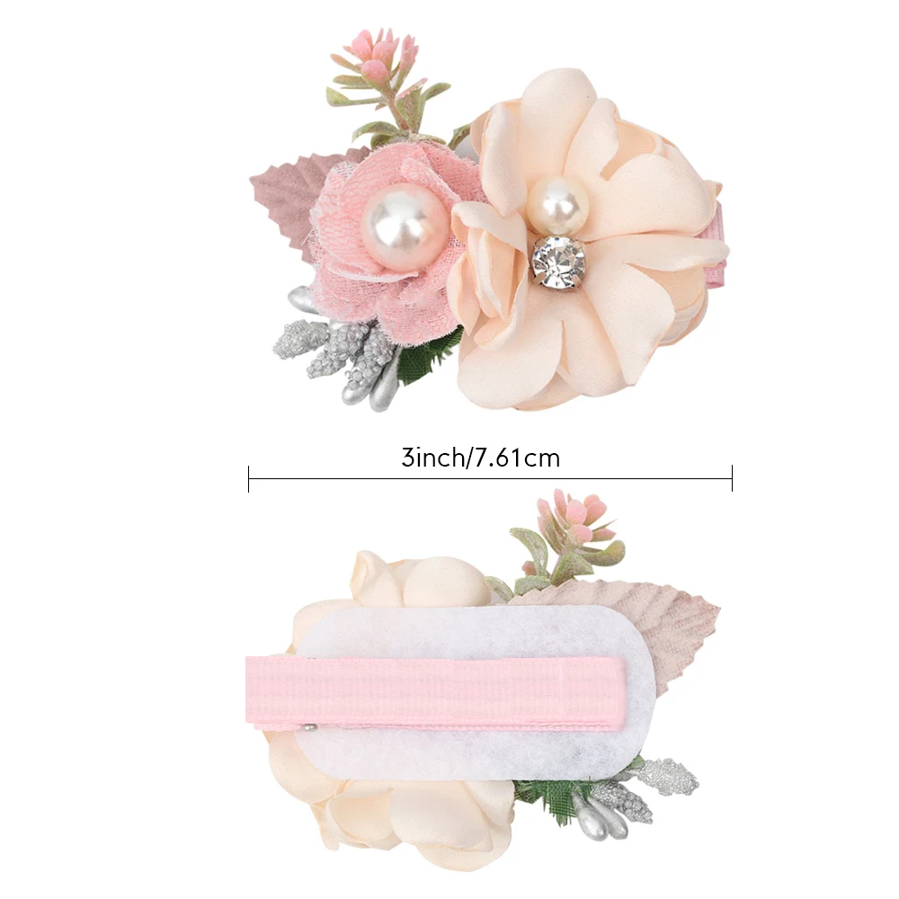 1 Pc Baby Floral spinki do włosów śliczny sztuczny kwiat Barrettes spinki do włosów dla dziewczynek dzieci piękne akcesoria do włosów bukiet hurtowy