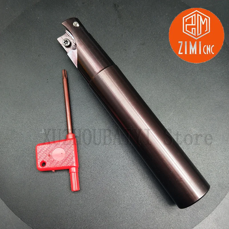 1PCS TE90AP 332-W32-17-200L R0.8 90° Right Angle Clear Angle Milling Cutter Bar 3F For APKT17 Square Shoulder Milling Blade