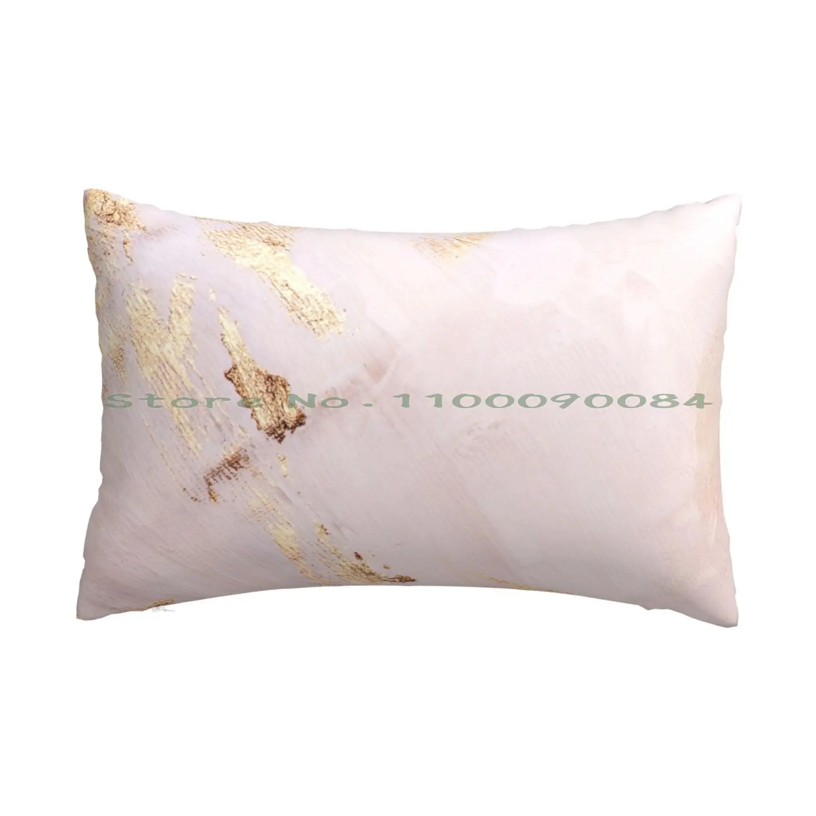 Rose Gold With Gold Strokes Texture Pillow Case 20x30 50*75 Sofa Bedroom Stylish Girly Marbled Nature Texture Geode Terrazzo