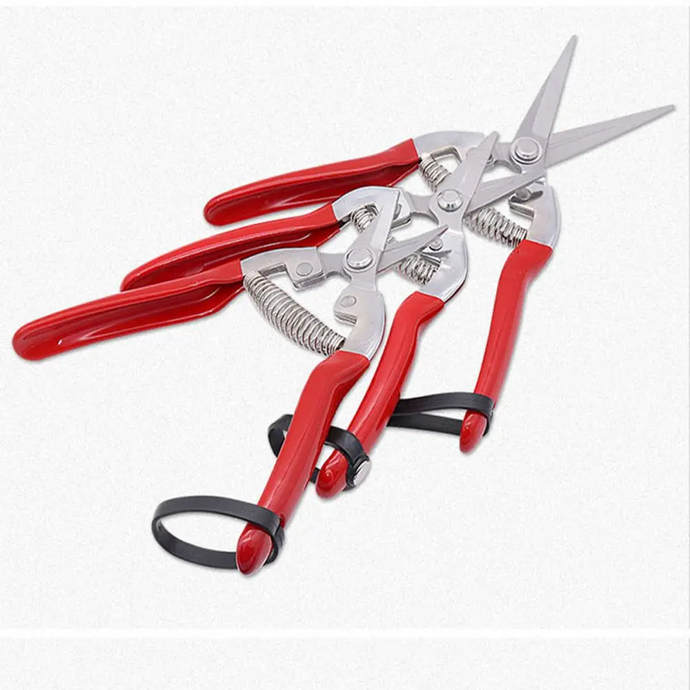 Anti-slip Pruner Garden Scissors Pruning Shears Micro-Tip Pruning Snips Leaf Trimmer Straight Scissor For Plant Pruning Tool