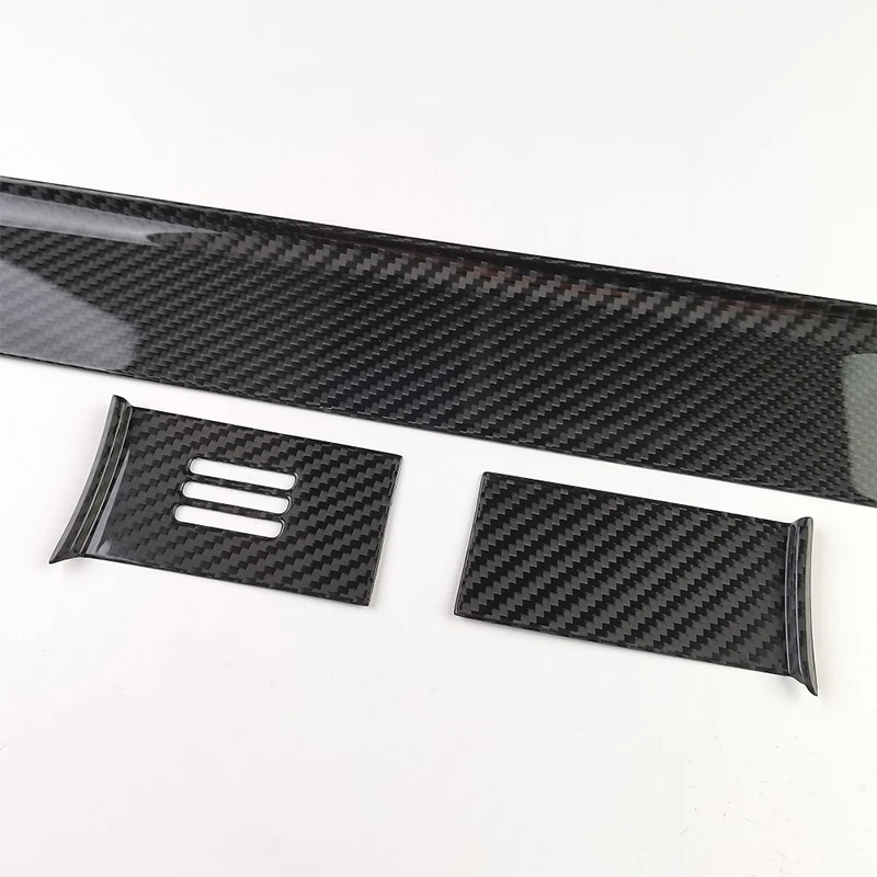 Real Dry Carbon Fiber Centre Dashboard Console Panel Frame Trim For Ford F-150 F150 Raptor Pickup 2015- 2020 Car Accessories