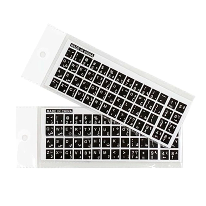 H7JF Arabic Keyboard Stickers, Keyboard Replacement Sticker with Lettering for Computer Notebook Laptop Desktop Keyboards