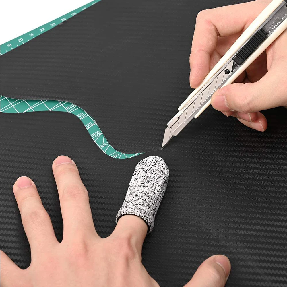 FOSHIO 5/10PCS Professional Vinyl Film Car Wrap Tool Non-Scratch Finger Work Gloves Sleeve Auto Window Tint Install Finger Cover