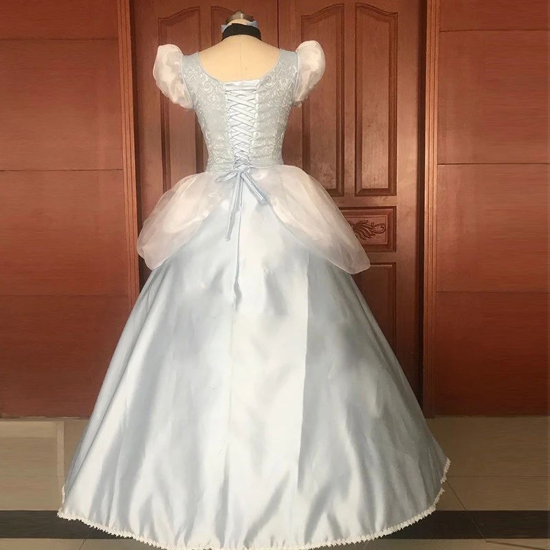 فستان سندريلا الأميرة التنكري لملابس حفلات الهالوين وأعياد الميلاد #3