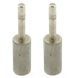 2Pcs 10-14mm Grit 1000 Cylinder Diamond Grinding Head Cylindrical Rotary Bits Jade Carving Burrs Lapidary Tools for Stone