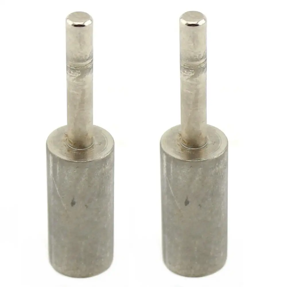 2Pcs 10-14mm Grit 1000 Cylinder Diamond Grinding Head Cylindrical Rotary Bits Jade Carving Burrs Lapidary Tools for Stone