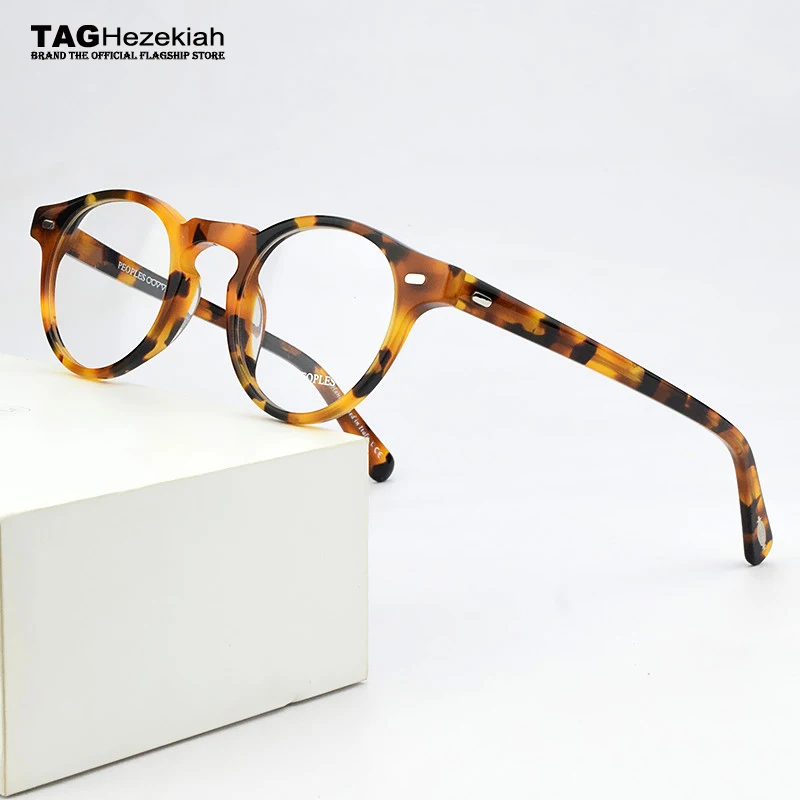 2023 Retro Round eyeglasses frames men ov5186 fashion brand vintage myopia computer optical glasses women Nerd spectacle frames