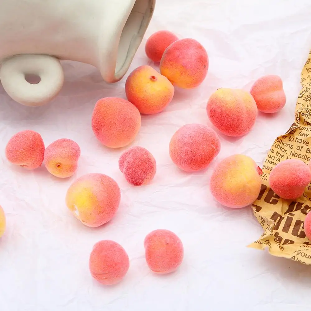 10pcs 20/25mm Mini Simulation Fruit Peach Charms For Jewelry Making Handmade DIY Earrings Craft Children Toys House Decoration