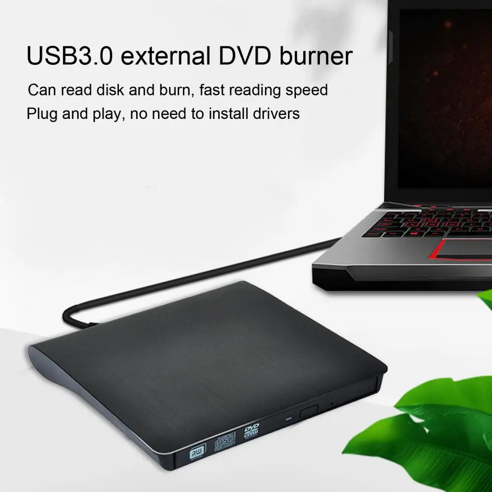 New CD-ROM Disk Drive USB 3.0 Low Noise ABS Computer ROM External Drive for Laptop Read Speed 8X DVD-ROM 24X CD-ROM