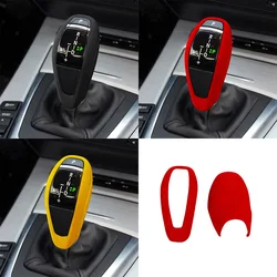 Suede Black for BMW Z4 Series E89 2009-2016 Gear Shift Konb Button Cover Trim Decoration Decal Sticker Car Interior Accessories