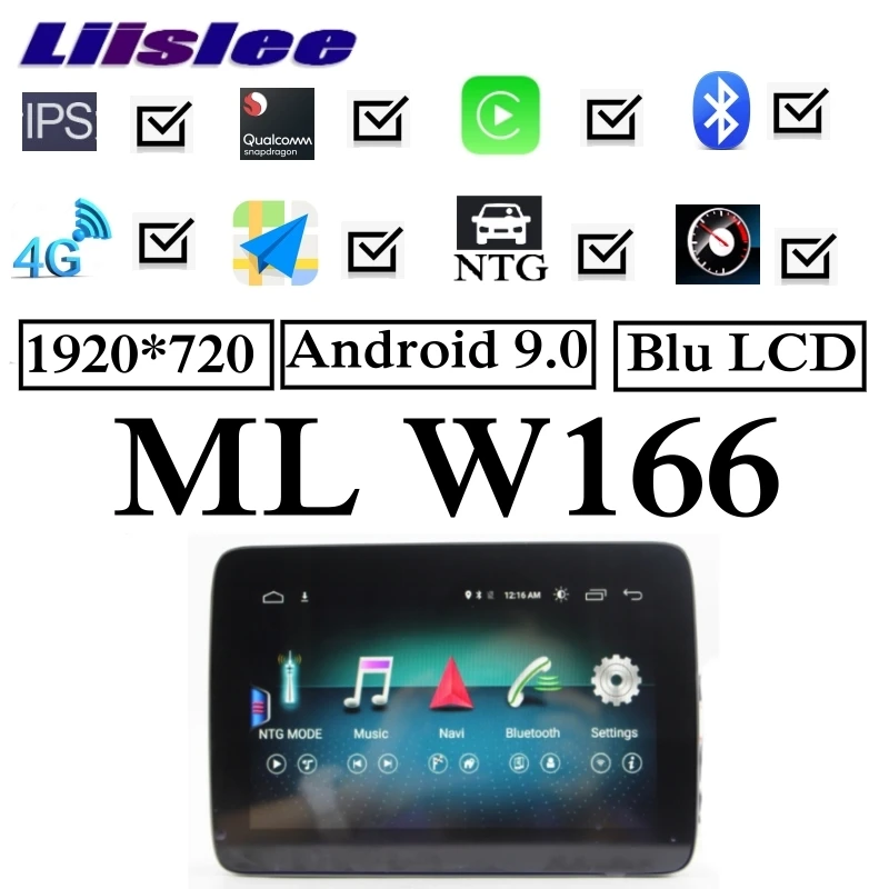 

For Mercedes Benz MB M ML Class W166 2012~2019 Car Multimedia GPS Audio Radio Free add Wireless CarPlay Navigation NAVI