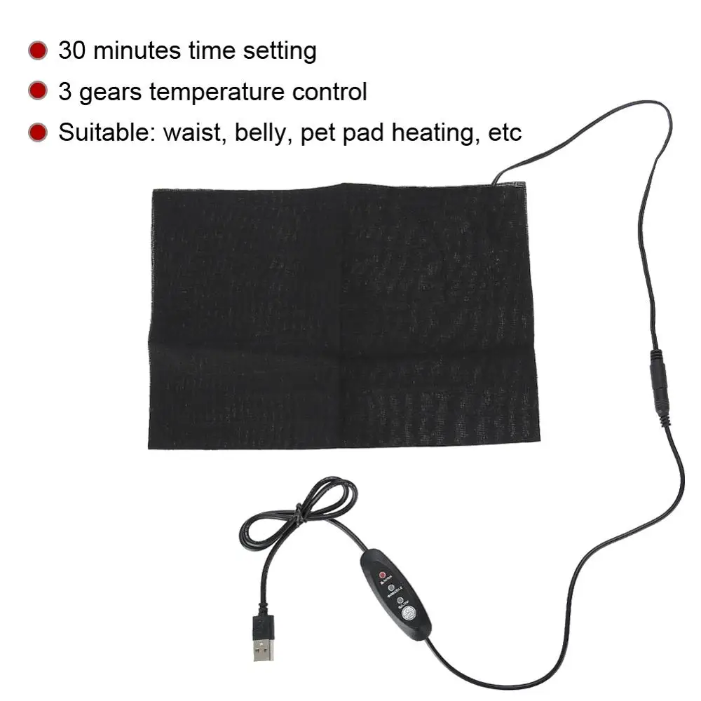 Abdominal Insulation Pad USB Heating Cloth Belt Waist Heating Piece Warm Palace Hot Compress Three Temperature Adjustment Timing