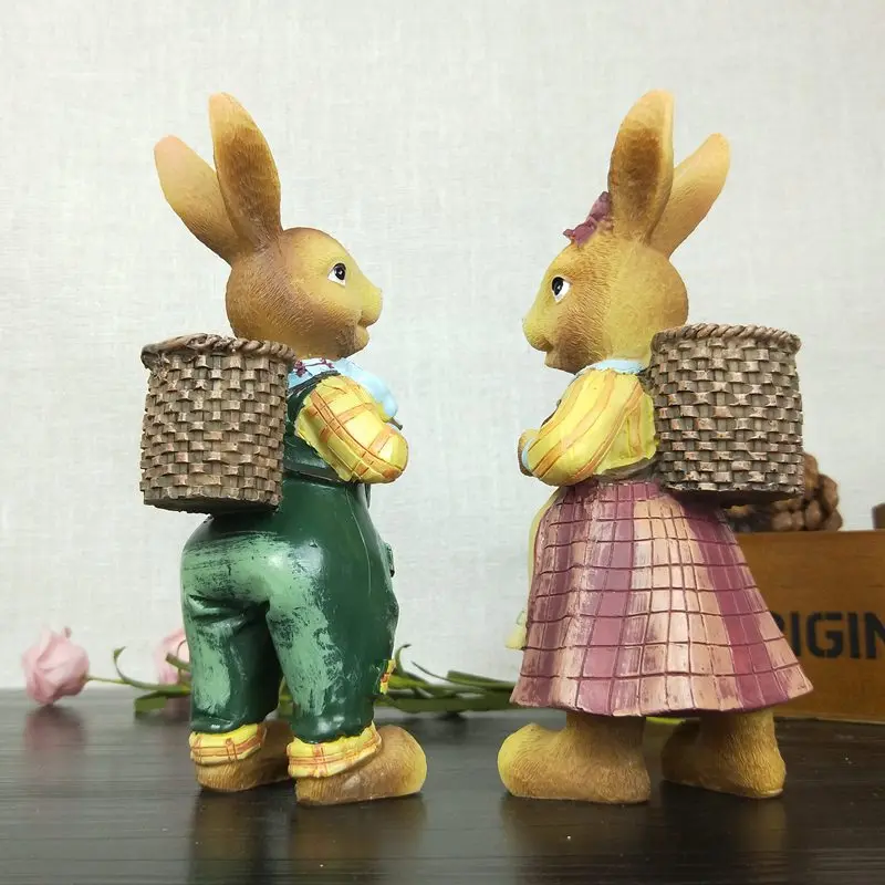 Pastoral rabbit decoration bedroom desktop creative animal ornaments Easter bunny home furnishings