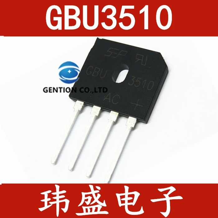 10PCS GBU3510 flat bridge rectifier bridge bridge pile 3510 stock in 100% new and the original